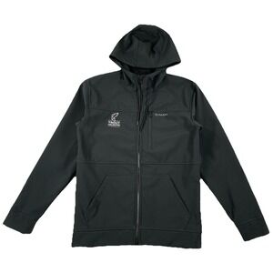 Simms Rogue Fleece Hoody Softshell Jacket Men's Small Black Trout Unlimited